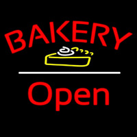 Bakery Logo Open White Line Enseigne Néon
