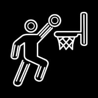 Ball Basket Basketball Enseigne Néon