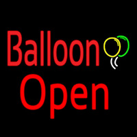 Balloon Open Red Enseigne Néon