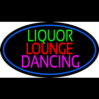 Bar Liquor Lounge Dancing With Wine Glasses Enseigne Néon