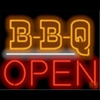 Bbq Open Barbeque Restaurant Board Enseigne Néon