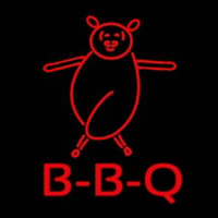 Bbq Pig Logo Enseigne Néon
