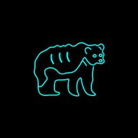 Bear New Animals Enseigne Néon