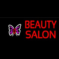 Beauty Salon With Butterfly Logo Enseigne Néon