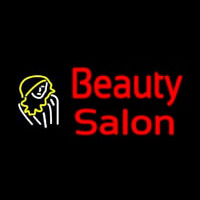 Beauty Salon With Girl Enseigne Néon
