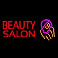 Beauty Salon With Girl Enseigne Néon