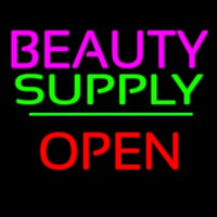 Beauty Supply Block Open Green Line Enseigne Néon