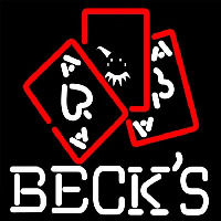 Becks Ace And Poker Beer Sign Enseigne Néon