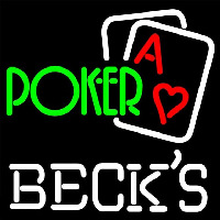 Becks Green Poker 16 16 Beer Sign Enseigne Néon