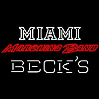 Becks Miami University Band Board Beer Sign Enseigne Néon