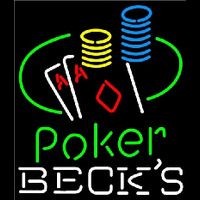 Becks Poker Ace Coin Table Beer Sign Enseigne Néon