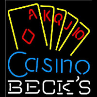 Becks Poker Casino Ace Series Beer Sign Enseigne Néon