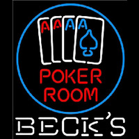 Becks Poker Room Beer Sign Enseigne Néon