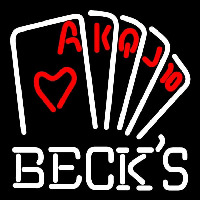 Becks Poker Series Beer Sign Enseigne Néon