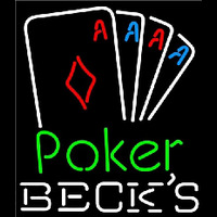 Becks Poker Tournament Beer Sign Enseigne Néon
