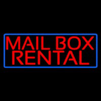 Block Mail Bo  Rental Blue Border Enseigne Néon