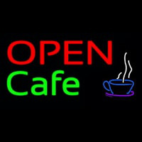 Block Open Cafe Enseigne Néon