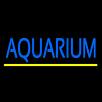 Blue Aquarium Yellow Line Enseigne Néon