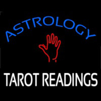 Blue Astrology Red Tarot Readings Enseigne Néon