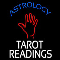 Blue Astrology White Tarot Readings Enseigne Néon
