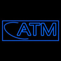 Blue Atm With Border Enseigne Néon
