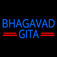 Blue Bhagavad Gita Enseigne Néon