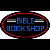 Blue Bible Book Shop Enseigne Néon