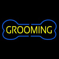 Blue Bone Yellow Grooming Enseigne Néon