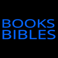 Blue Books Bibles Enseigne Néon