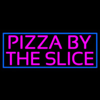 Blue Border Pizza By The Slice Enseigne Néon