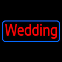 Blue Border Wedding Enseigne Néon