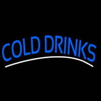 Blue Cold Drinks Enseigne Néon