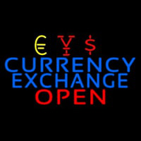 Blue Currency E change Red Open Enseigne Néon