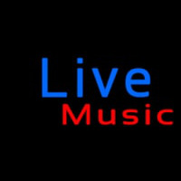 Blue Cursive Live Music Enseigne Néon