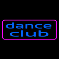 Blue Dance Club Pink Border Enseigne Néon