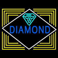 Blue Diamond Block Enseigne Néon