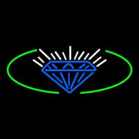 Blue Diamond Logo Enseigne Néon