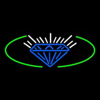 Blue Diamond Logo Enseigne Néon