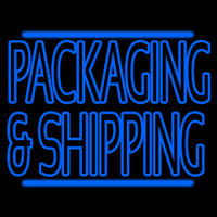 Blue Double Stroke Packaging And Shipping Enseigne Néon