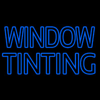 Blue Double Stroke Window Tinting Enseigne Néon