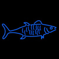 Blue Fish Logo Enseigne Néon