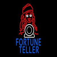 Blue Fortune Teller With Logo Enseigne Néon