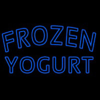 Blue Frozen Yogurt Enseigne Néon