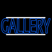 Blue Gallery With White Line Enseigne Néon