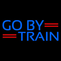 Blue Go By Train Enseigne Néon