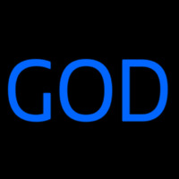 Blue God Block Enseigne Néon