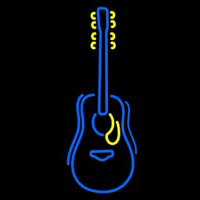 Blue Guitar Logo Enseigne Néon