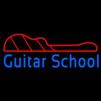 Blue Guitar School Enseigne Néon