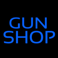Blue Gun Shop Enseigne Néon