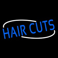 Blue Hair Cuts Enseigne Néon